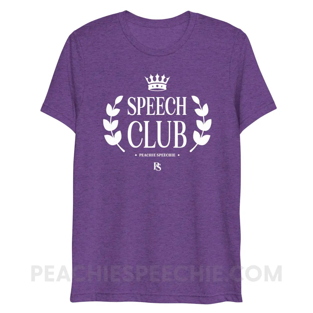 Speech Club Tri-Blend Tee - Purple Triblend / XS - peachiespeechie.com