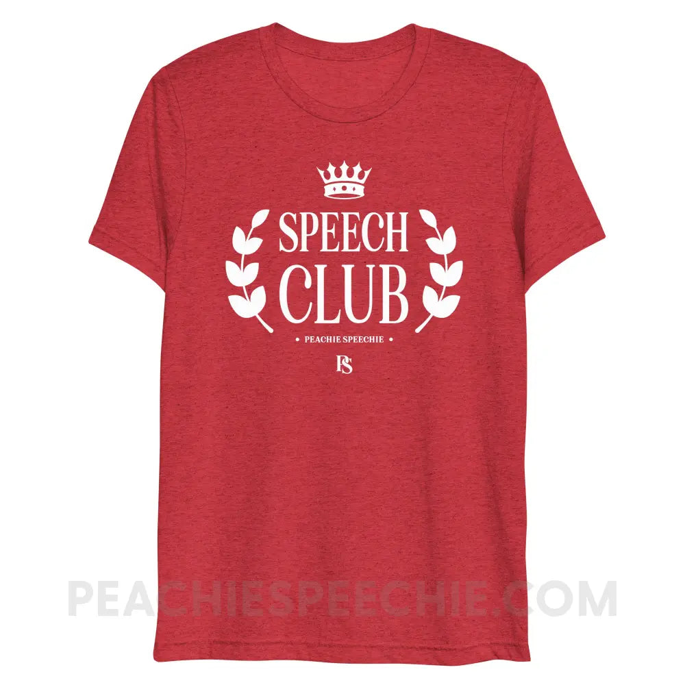 Speech Club Tri-Blend Tee - Red Triblend / XS - peachiespeechie.com