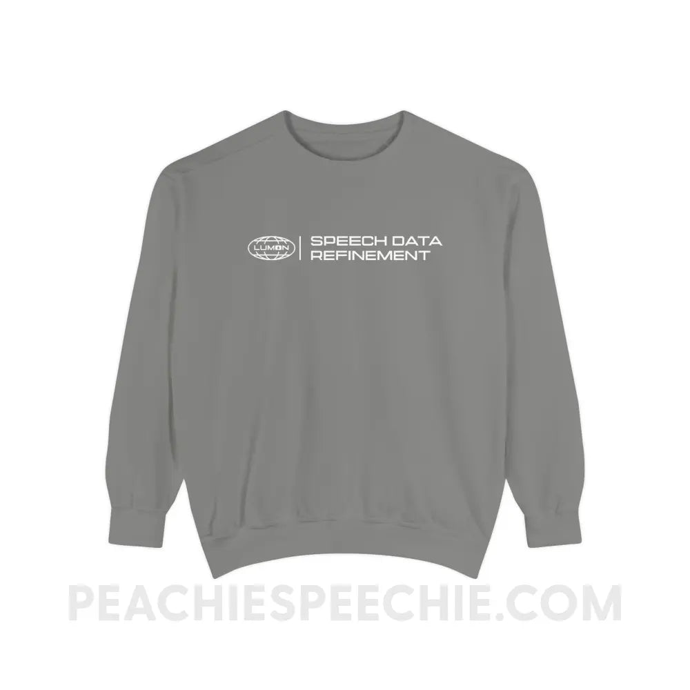 Speech Data Refinement Comfort Colors Crewneck - Grey / S - Sweatshirt peachiespeechie.com