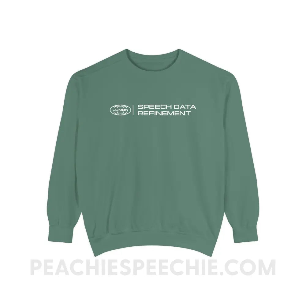 Speech Data Refinement Comfort Colors Crewneck - Light Green / S - Sweatshirt peachiespeechie.com