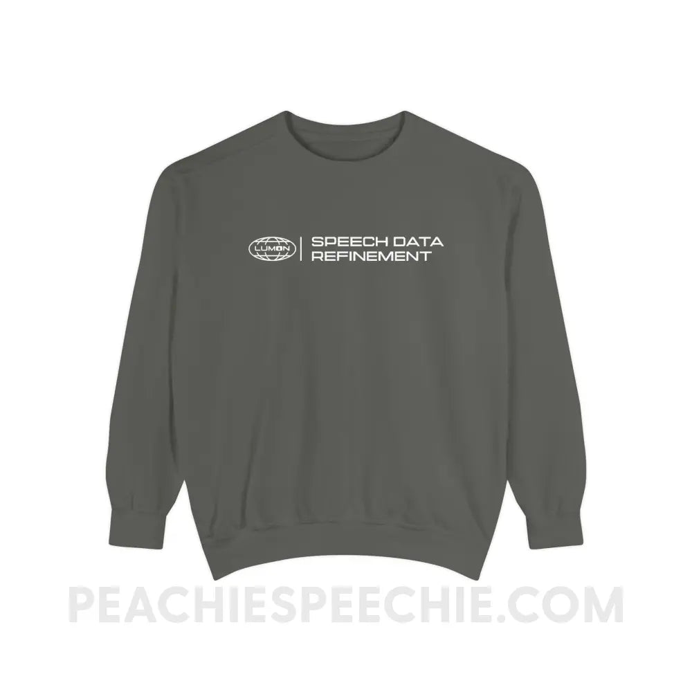 Speech Data Refinement Comfort Colors Crewneck - Pepper / S - Sweatshirt peachiespeechie.com