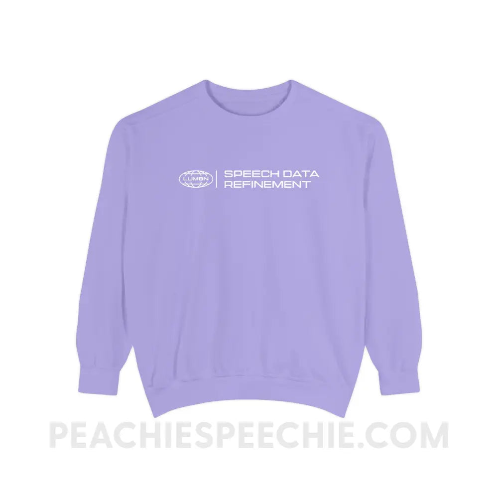 Speech Data Refinement Comfort Colors Crewneck - Violet / S - Sweatshirt peachiespeechie.com