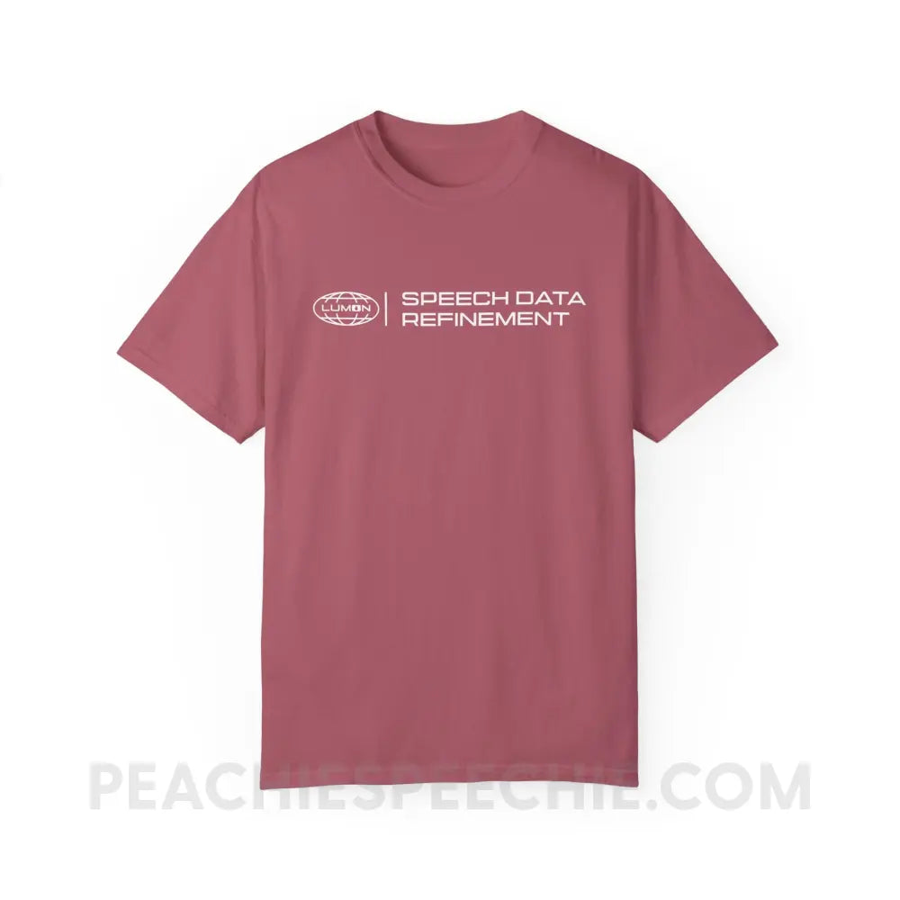 Speech Data Refinement Comfort Colors Tee - Crimson / S - T-Shirt peachiespeechie.com