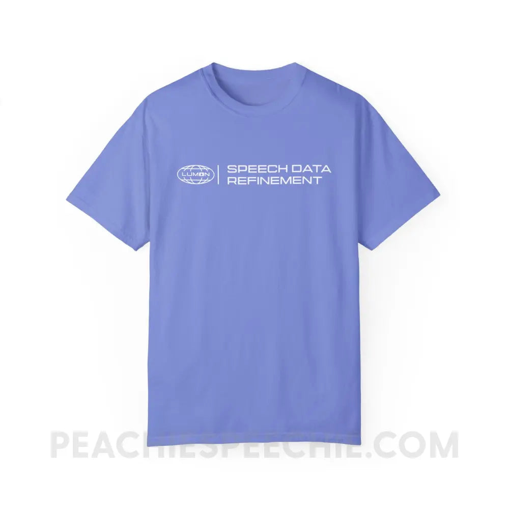 Speech Data Refinement Comfort Colors Tee - Flo Blue / S - T-Shirt peachiespeechie.com