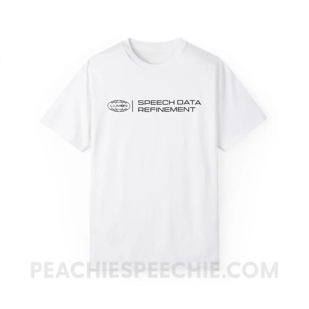 Speech Data Refinement Comfort Colors Tee - White / S - T-Shirt peachiespeechie.com