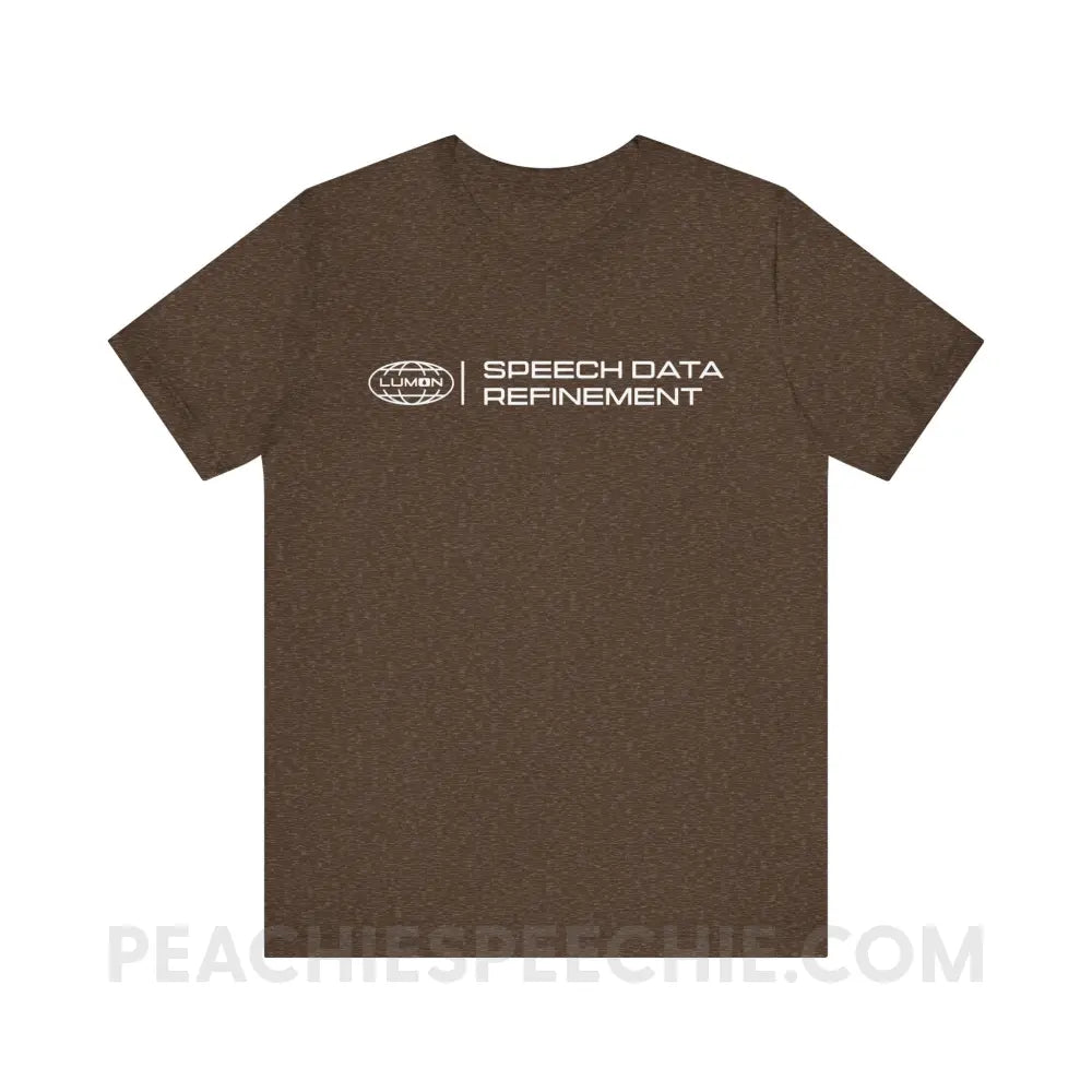 Speech Data Refinement Premium Soft Tee - Heather Brown / XS - T-Shirt peachiespeechie.com