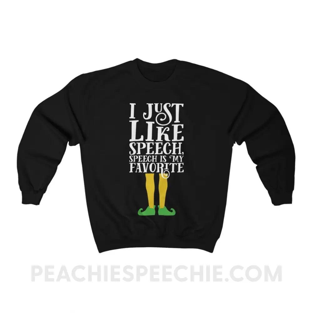 Speech Elf Classic Sweatshirt - Black / S peachiespeechie.com