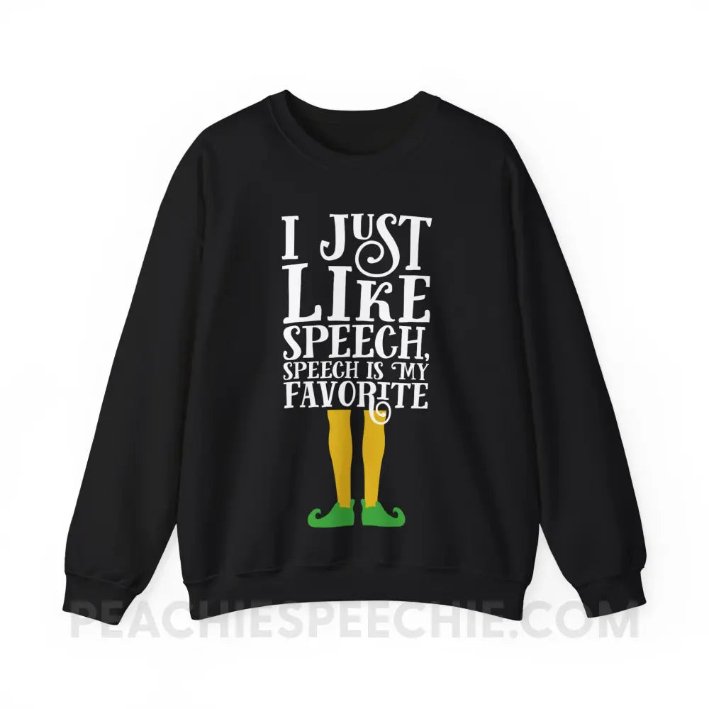 Speech Elf Classic Sweatshirt - Black / S - peachiespeechie.com