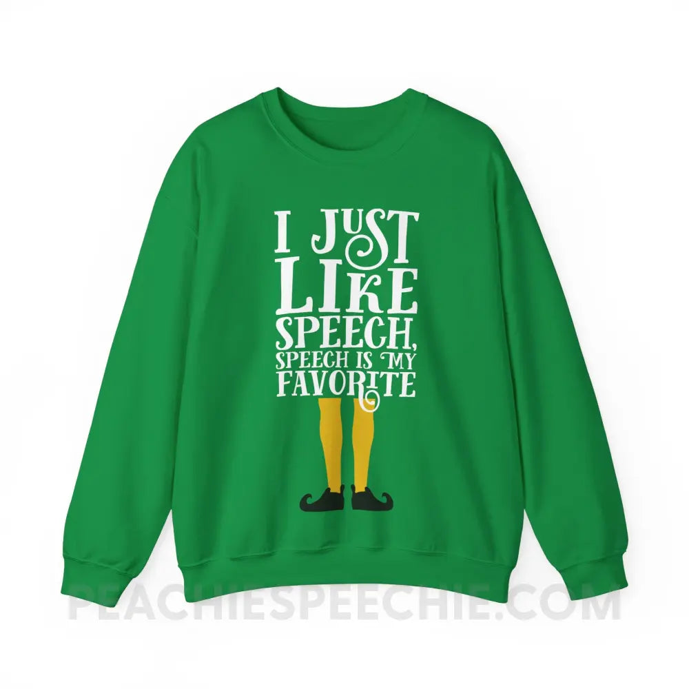 Speech Elf Classic Sweatshirt - Irish Green / S - peachiespeechie.com