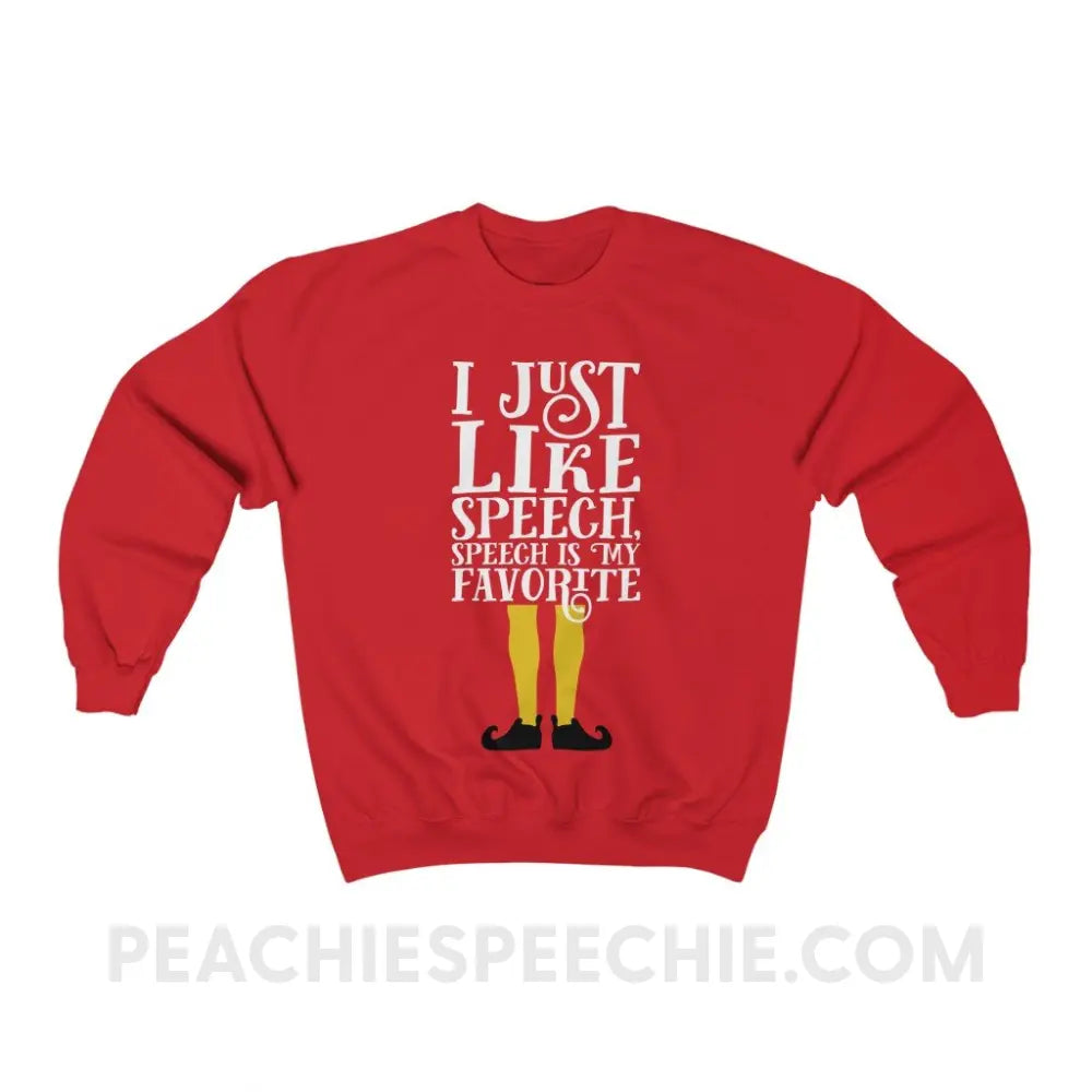 Speech Elf Classic Sweatshirt - Red / S peachiespeechie.com
