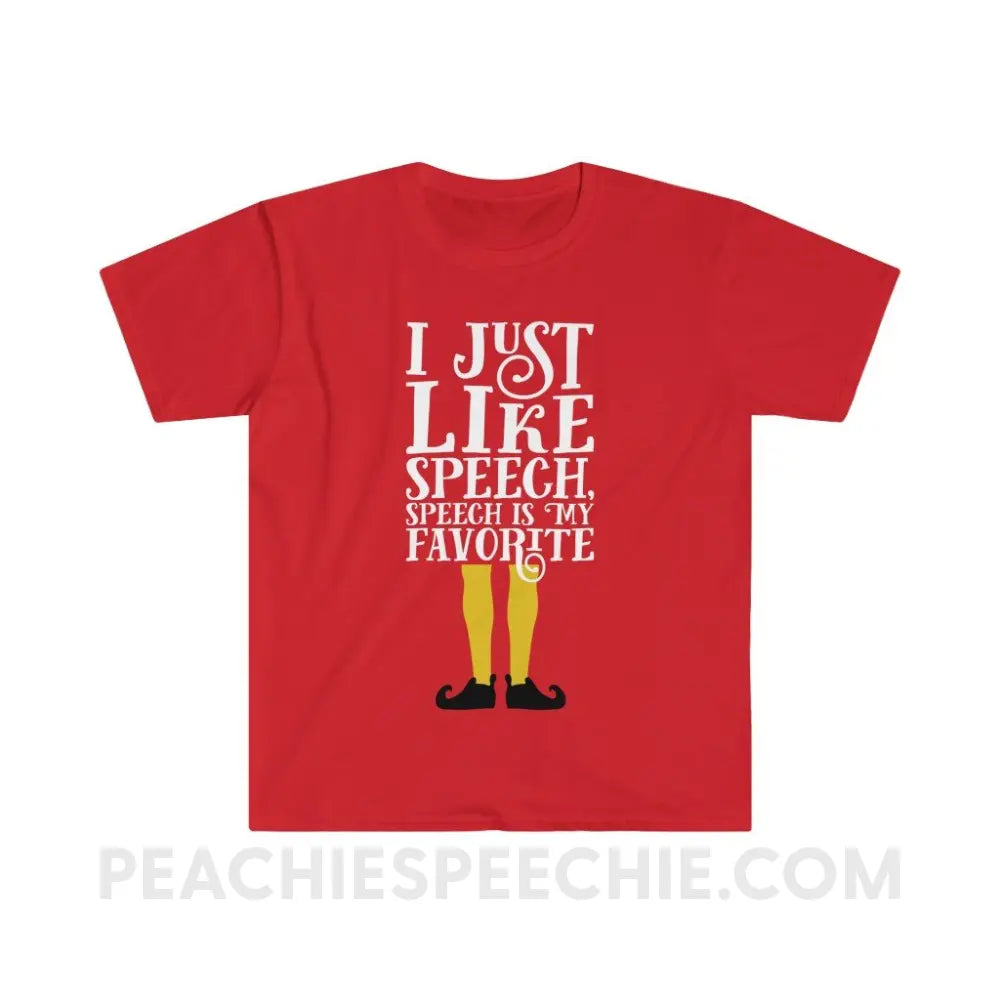 Speech Elf Classic Tee - Red / S - T-Shirts & Tops peachiespeechie.com