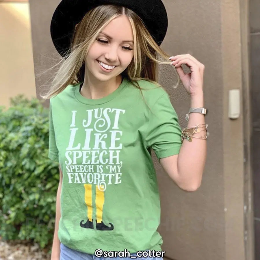 Speech Elf Premium Soft Tee - Leaf / S T - Shirts & Tops peachiespeechie.com