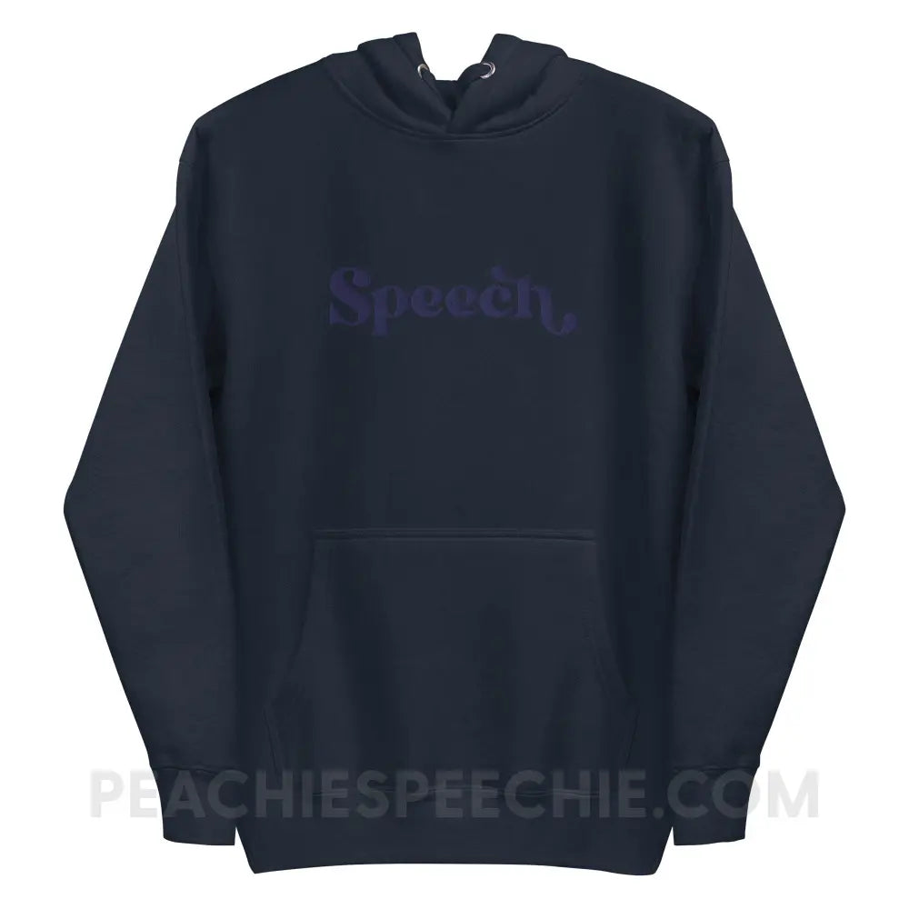 Speech Embroidered Fave Hoodie - Navy Blazer / S - peachiespeechie.com
