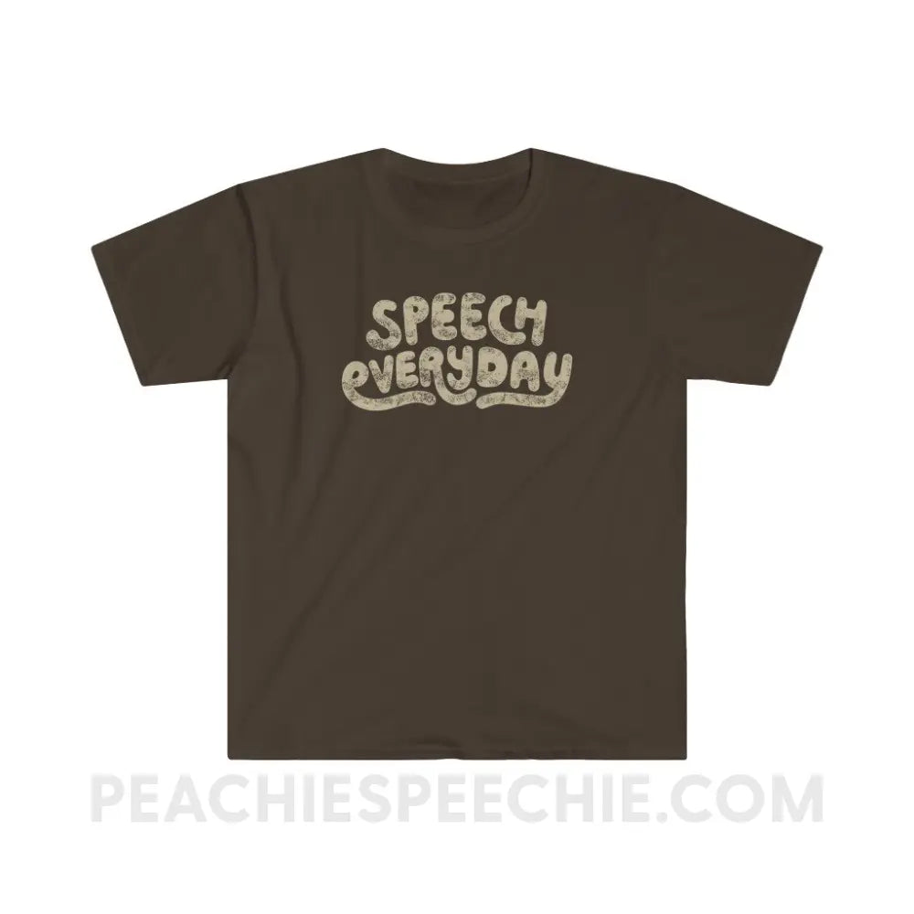 Speech Everyday Classic Tee - Dark Chocolate / S - T-Shirt peachiespeechie.com