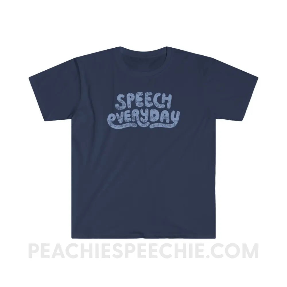 Speech Everyday Classic Tee - Navy / S - T-Shirt peachiespeechie.com