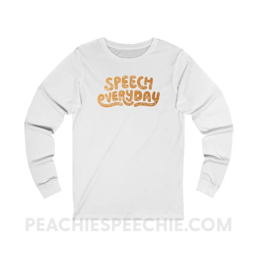 Speech Everyday Premium Long Sleeve - White / S - Long-sleeve peachiespeechie.com