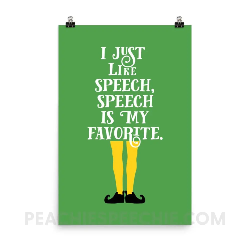 Speech is My Favorite Poster - 24×36 - Posters peachiespeechie.com