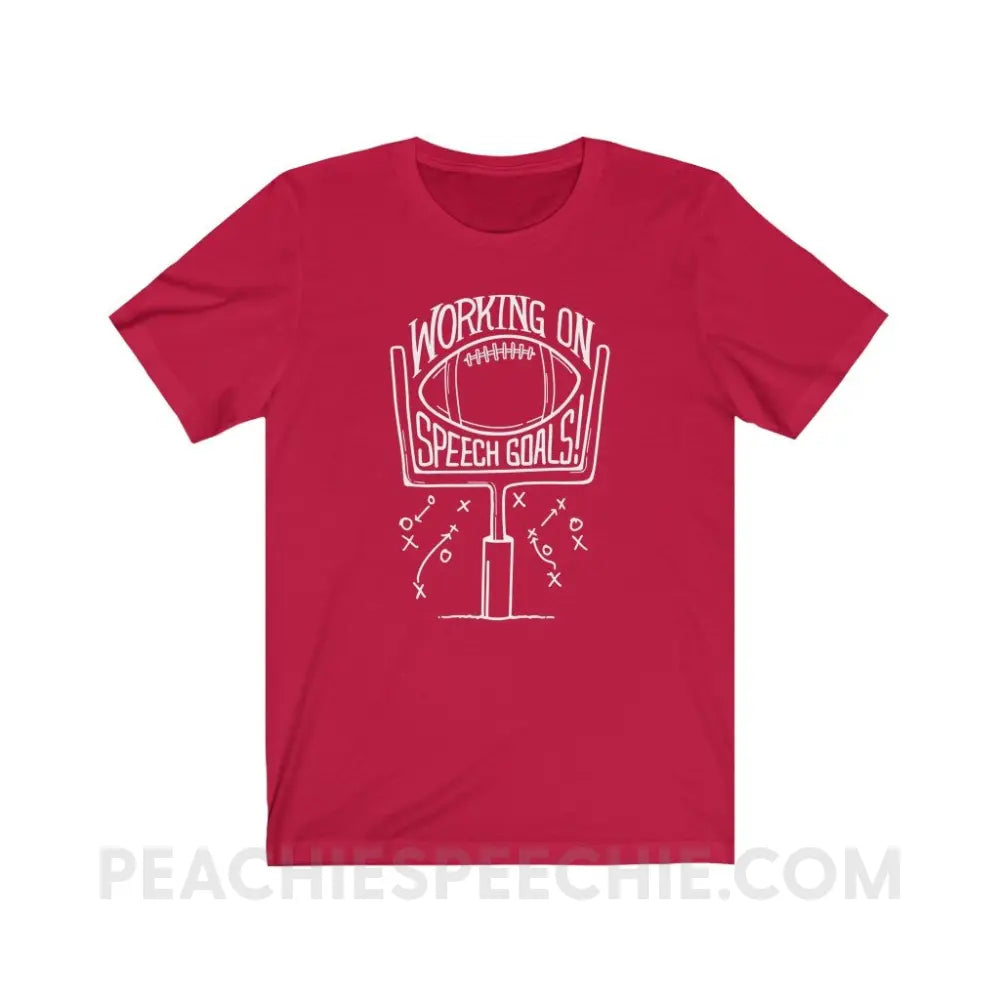 Speech Goals Premium Soft Tee - Red / L - T-Shirt peachiespeechie.com