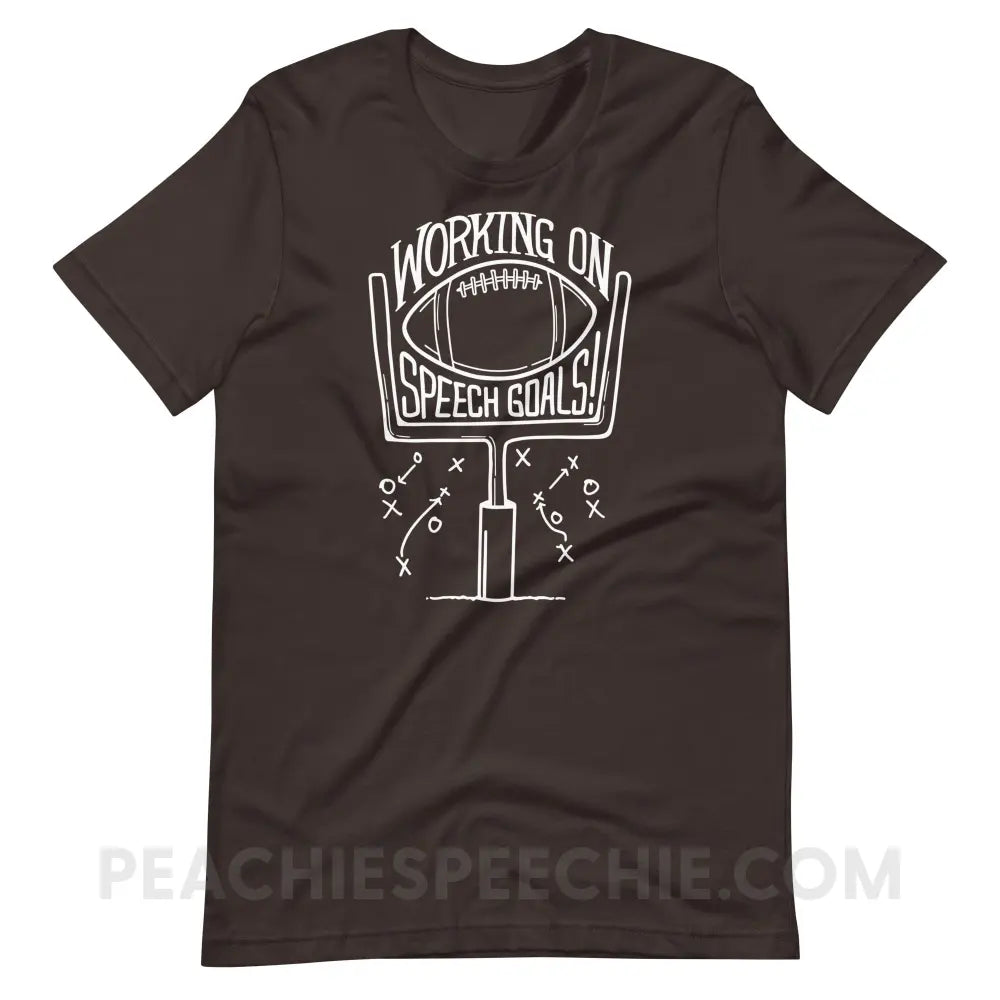 Speech Goals Premium Soft Tee - Brown / S - T-Shirt peachiespeechie.com