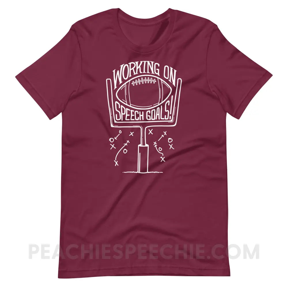 Speech Goals Premium Soft Tee - Maroon / S - T-Shirt peachiespeechie.com