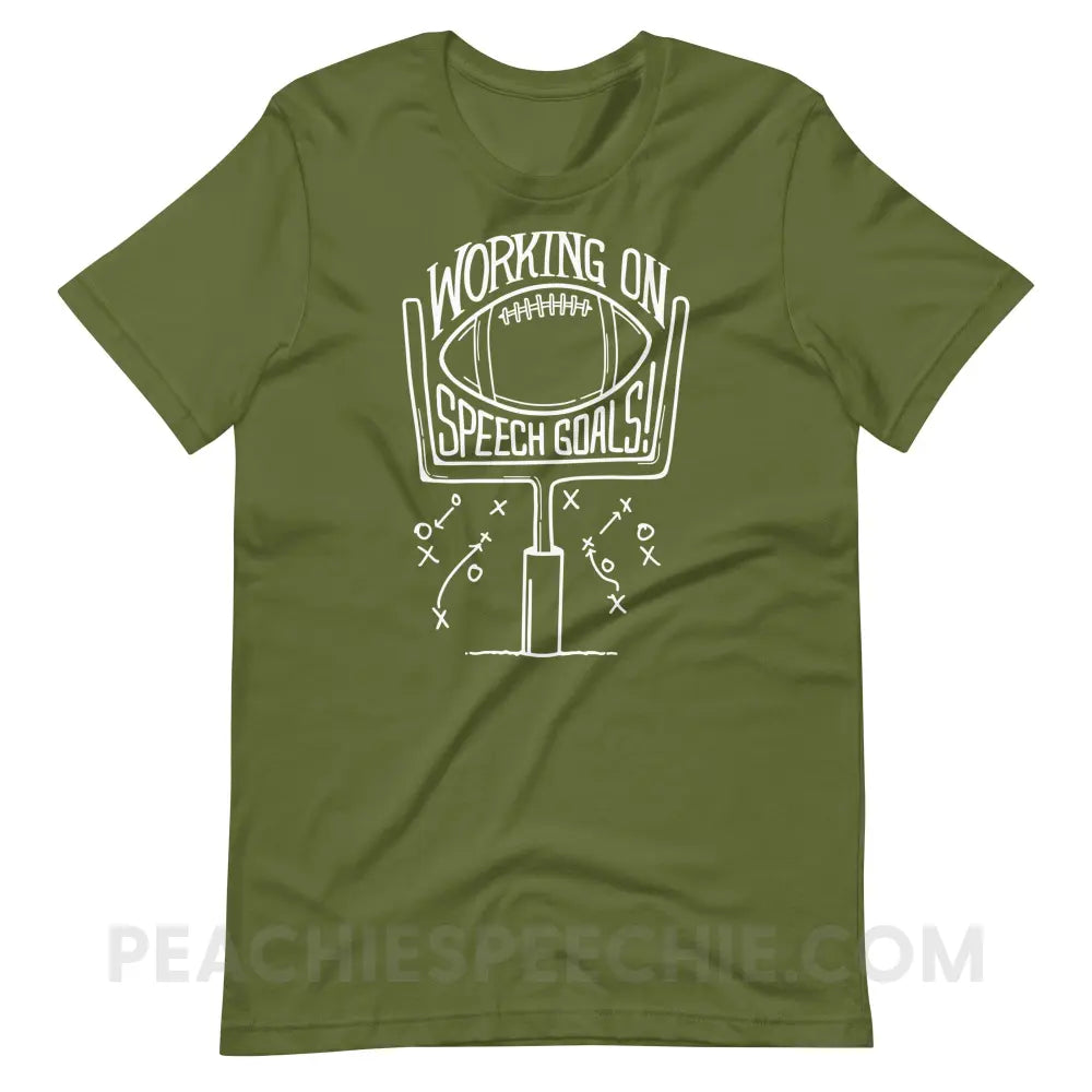 Speech Goals Premium Soft Tee - Olive / S - T-Shirt peachiespeechie.com