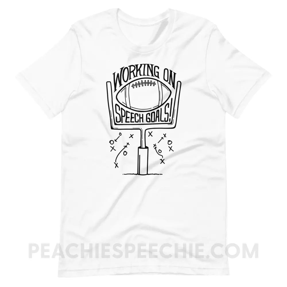 Speech Goals Premium Soft Tee - White / S - T-Shirt peachiespeechie.com