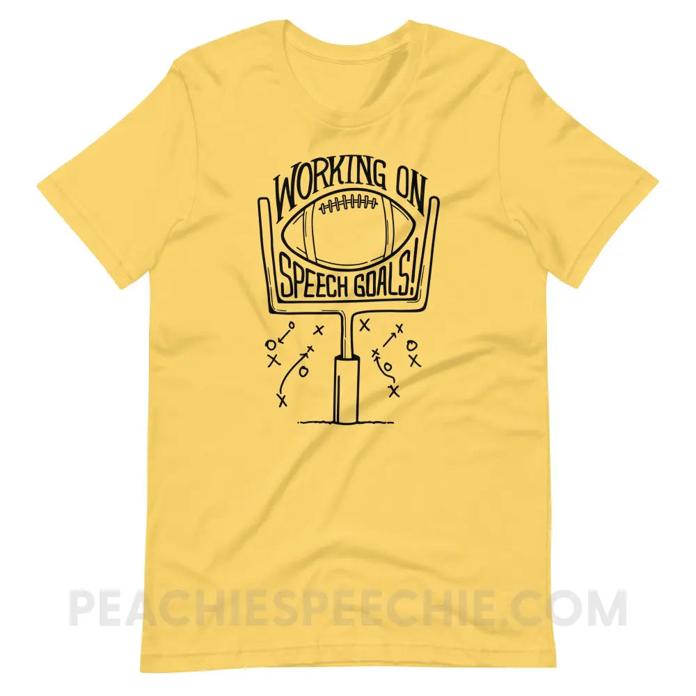 Speech Goals Premium Soft Tee - Yellow / S - T-Shirt peachiespeechie.com