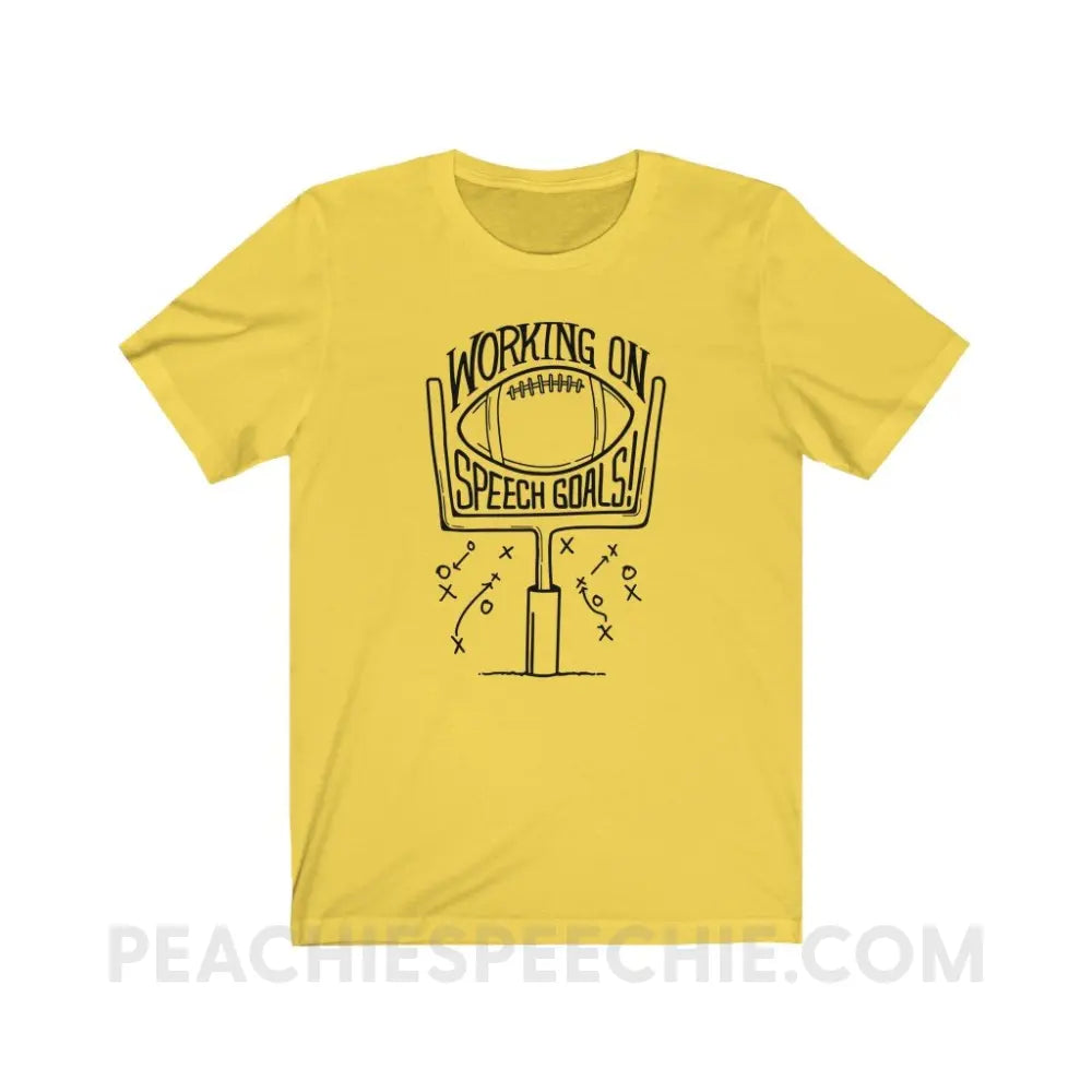 Speech Goals Premium Soft Tee - Yellow / S - T-Shirt peachiespeechie.com