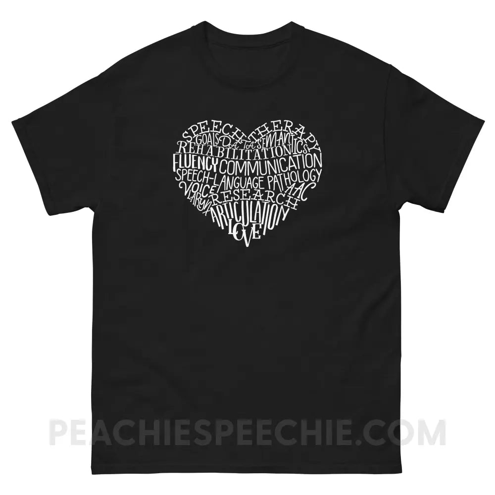 Speech Heart Basic Tee - Black / S - T-Shirts & Tops peachiespeechie.com