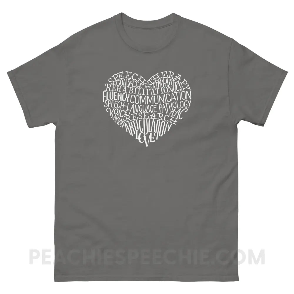 Speech Heart Basic Tee - Charcoal / S - T-Shirts & Tops peachiespeechie.com