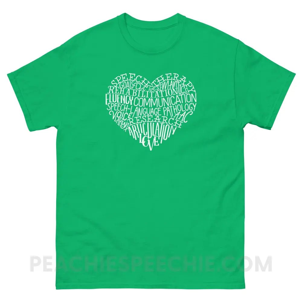 Speech Heart Basic Tee - Irish Green / S - T-Shirts & Tops peachiespeechie.com