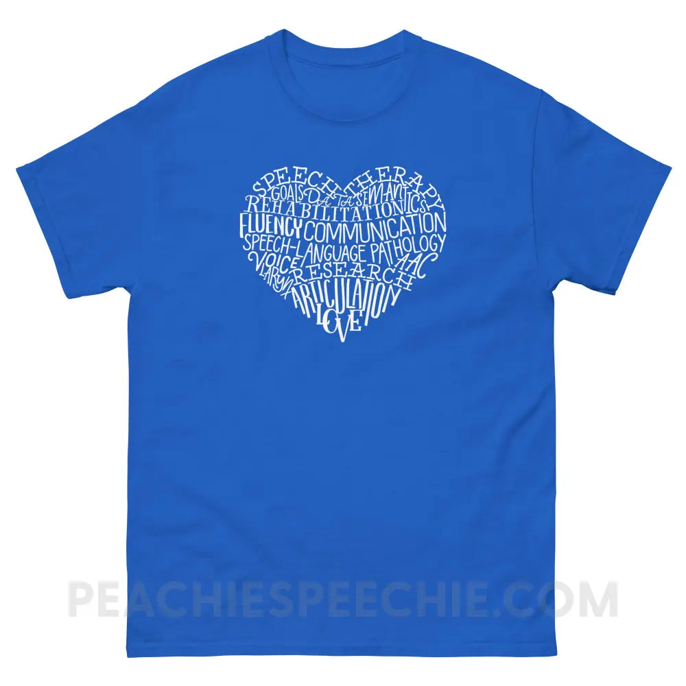 Speech Heart Basic Tee - Royal / S - T-Shirts & Tops peachiespeechie.com