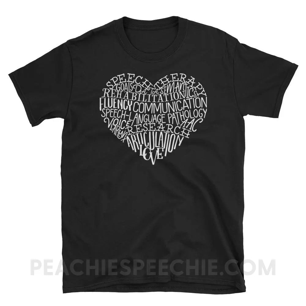 Speech Heart Classic Tee - Black / S - T-Shirts & Tops peachiespeechie.com
