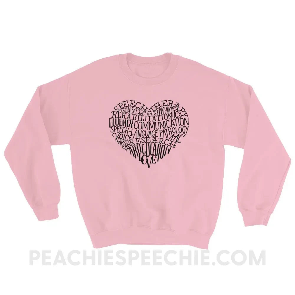 Speech Heart Classic Sweatshirt - Light Pink / S Hoodies & Sweatshirts peachiespeechie.com
