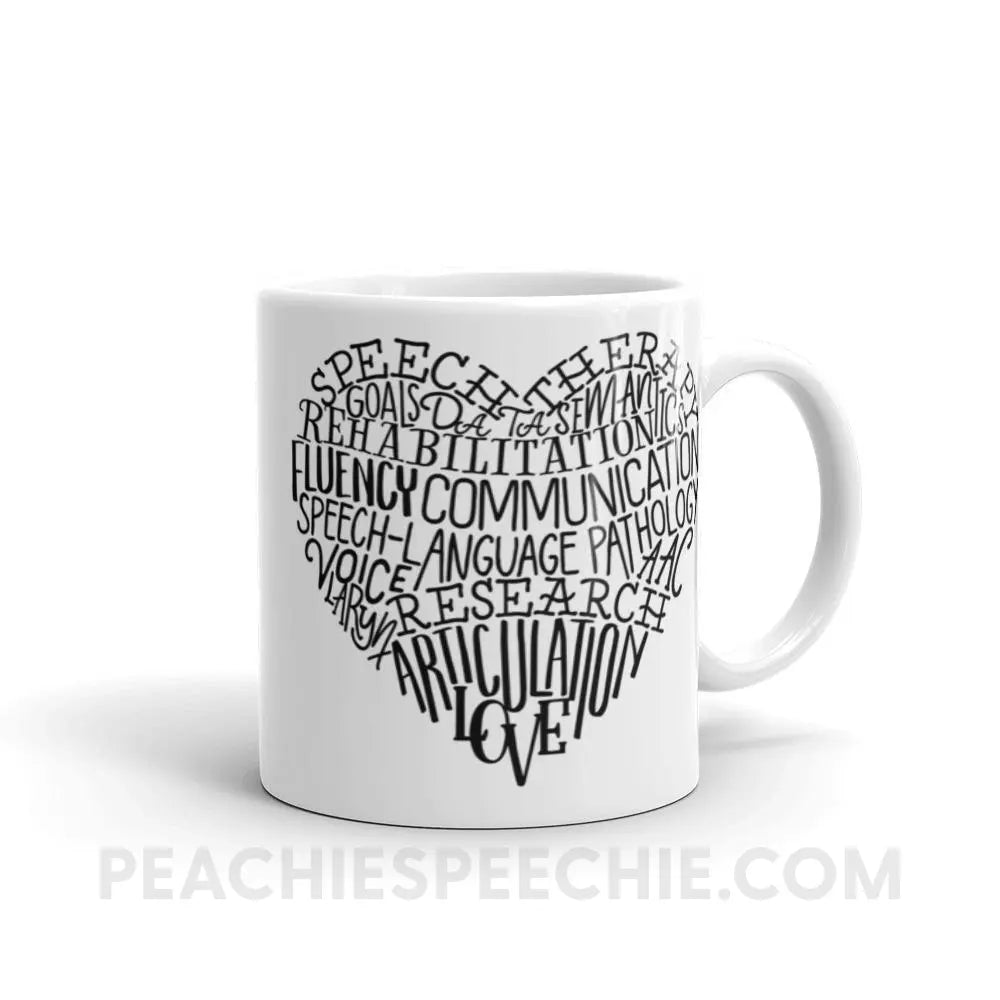 Speech Heart Coffee Mug - 11oz - Mugs peachiespeechie.com