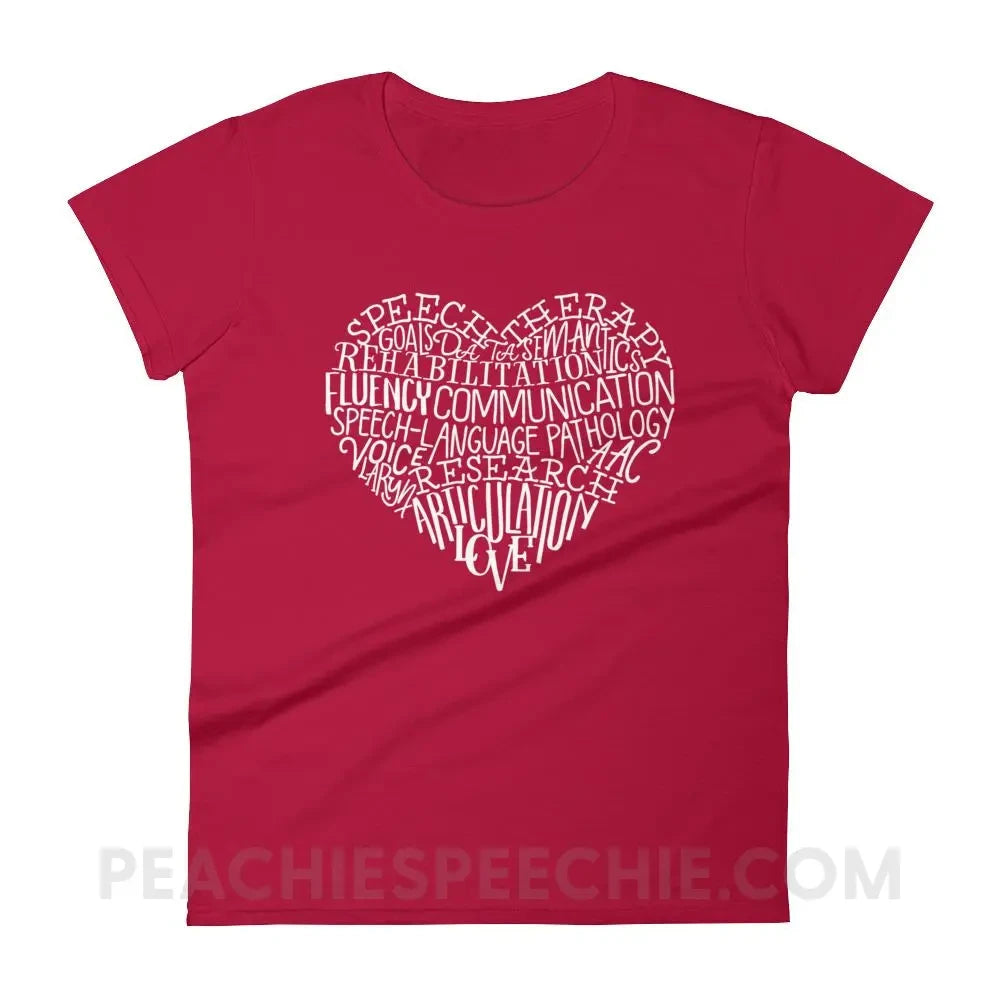 Speech Heart Women’s Trendy Tee - Red / S T-Shirts & Tops peachiespeechie.com