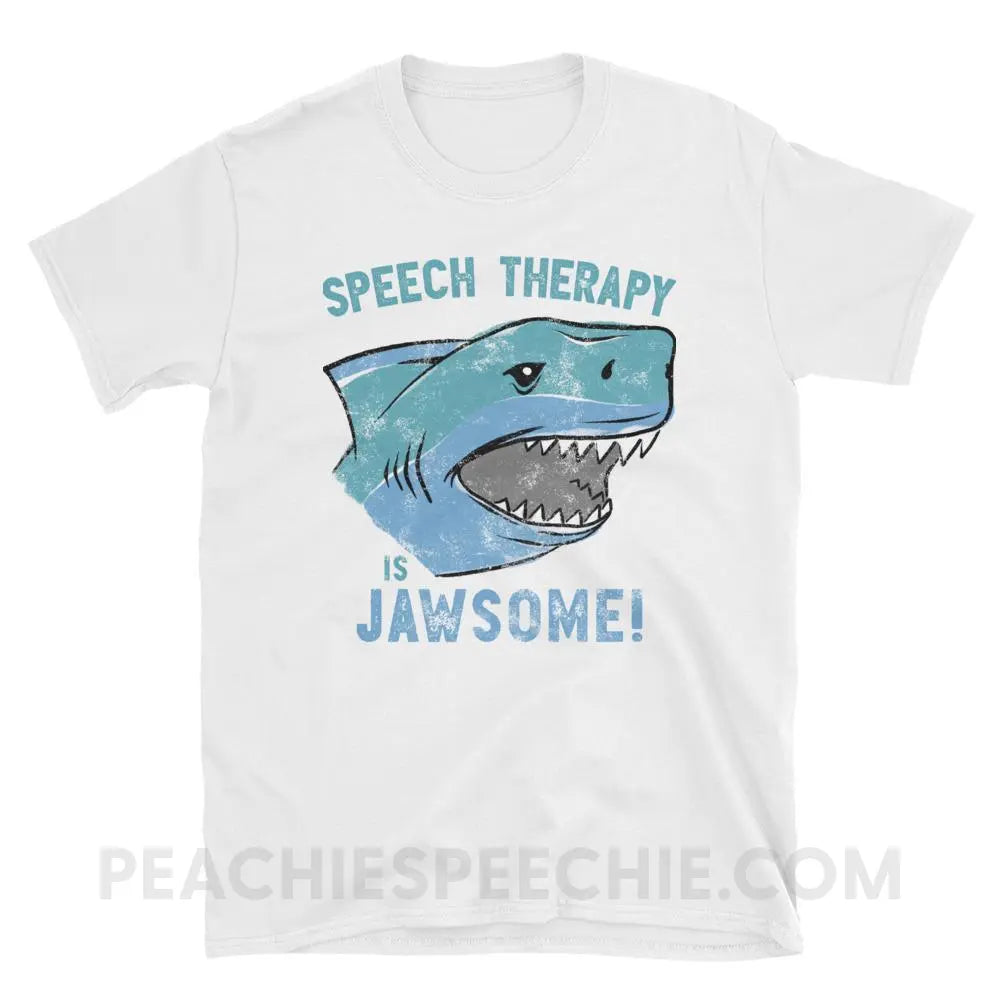 Speech Is Jawsome Classic Tee - White / S T - Shirts & Tops peachiespeechie.com