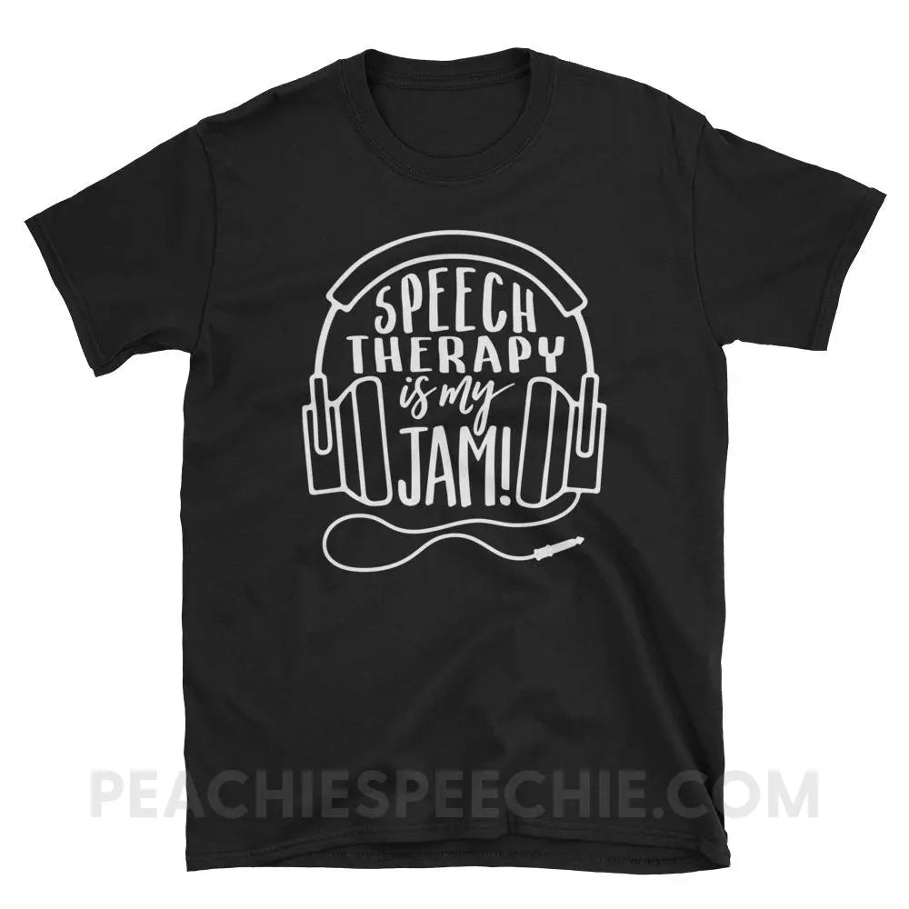 Speech Is My Jam Classic Tee - Black / S T-Shirts & Tops peachiespeechie.com