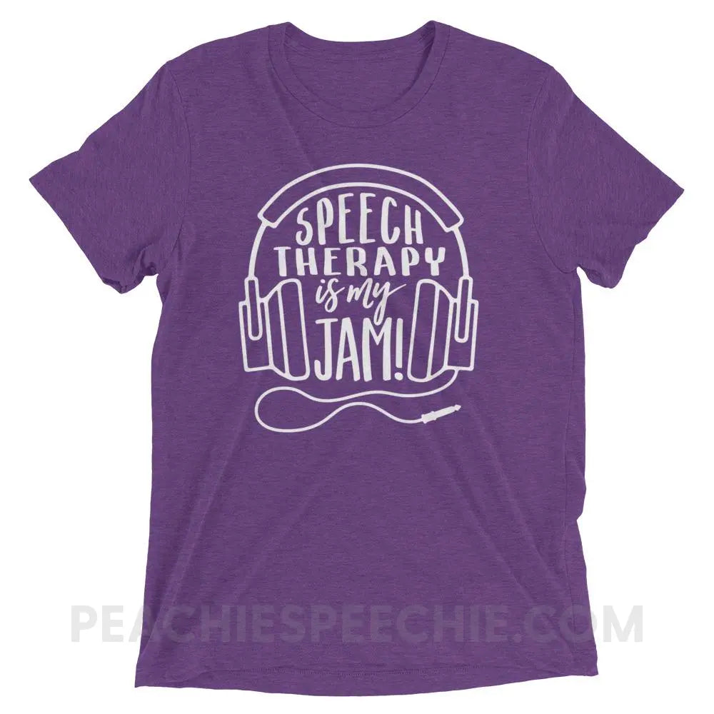 Speech Is My Jam Tri-Blend Tee - Purple Triblend / XS T-Shirts & Tops peachiespeechie.com