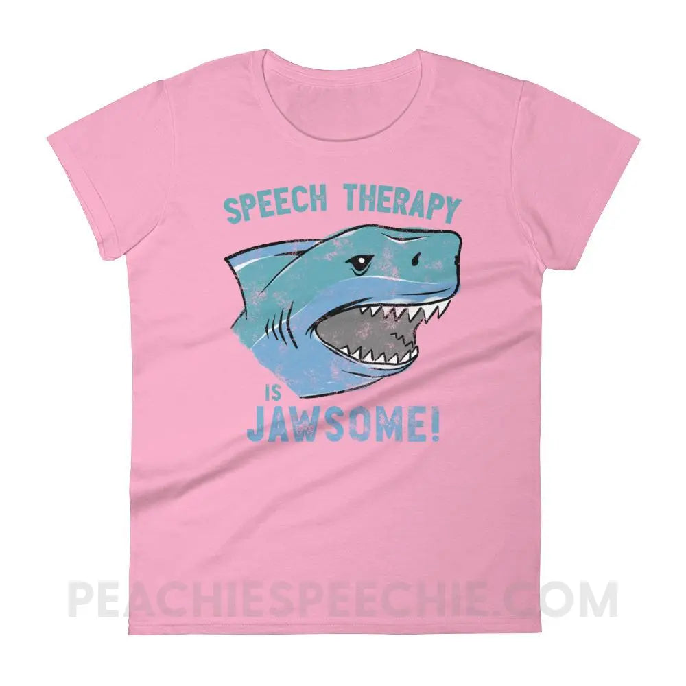 Speech Is Jawsome Women’s Trendy Tee - CharityPink / S - T-Shirts & Tops peachiespeechie.com