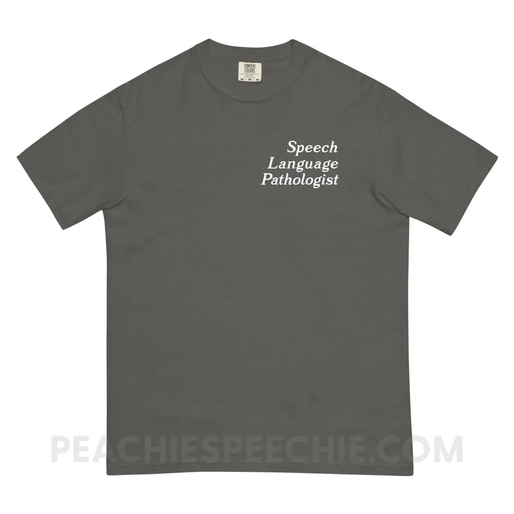 Speech Language Fluency Voice Flowers Comfort Colors Tee - Pepper / S - peachiespeechie.com