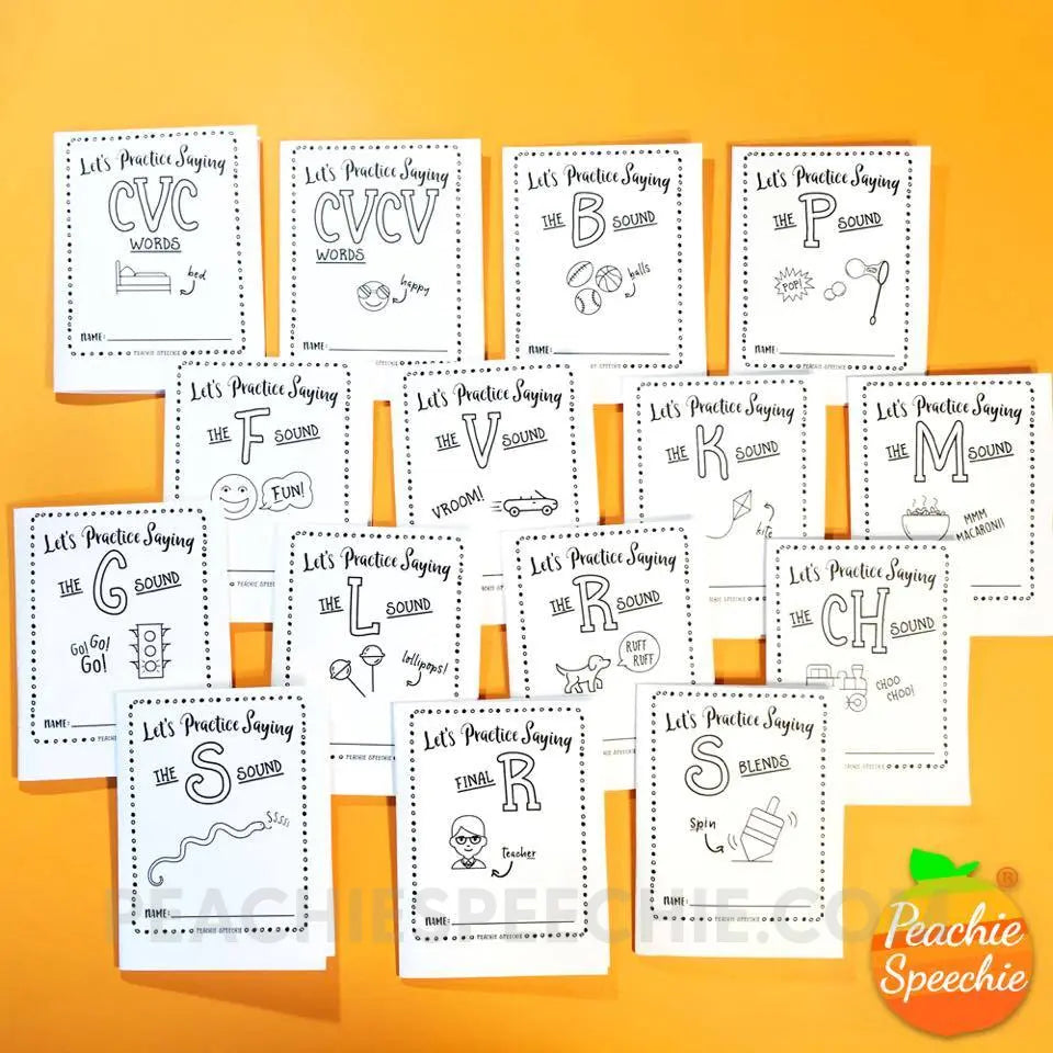 Speech and Language Fun Foldable Booklet BUNDLE - Materials peachiespeechie.com