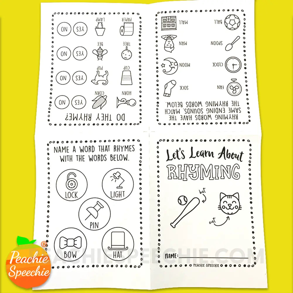 Speech and Language Fun Foldable Booklet BUNDLE - Materials peachiespeechie.com