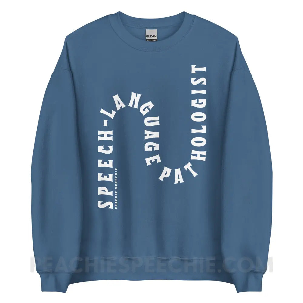 Speech-Language Pathologist Rollercoaster Classic Sweatshirt - Indigo Blue / S - peachiespeechie.com