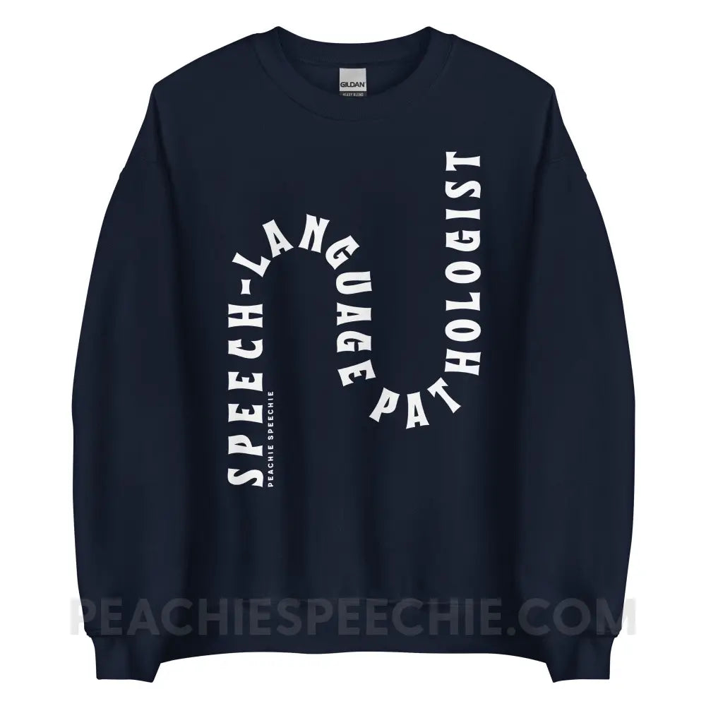 Speech-Language Pathologist Rollercoaster Classic Sweatshirt - Navy / S - peachiespeechie.com