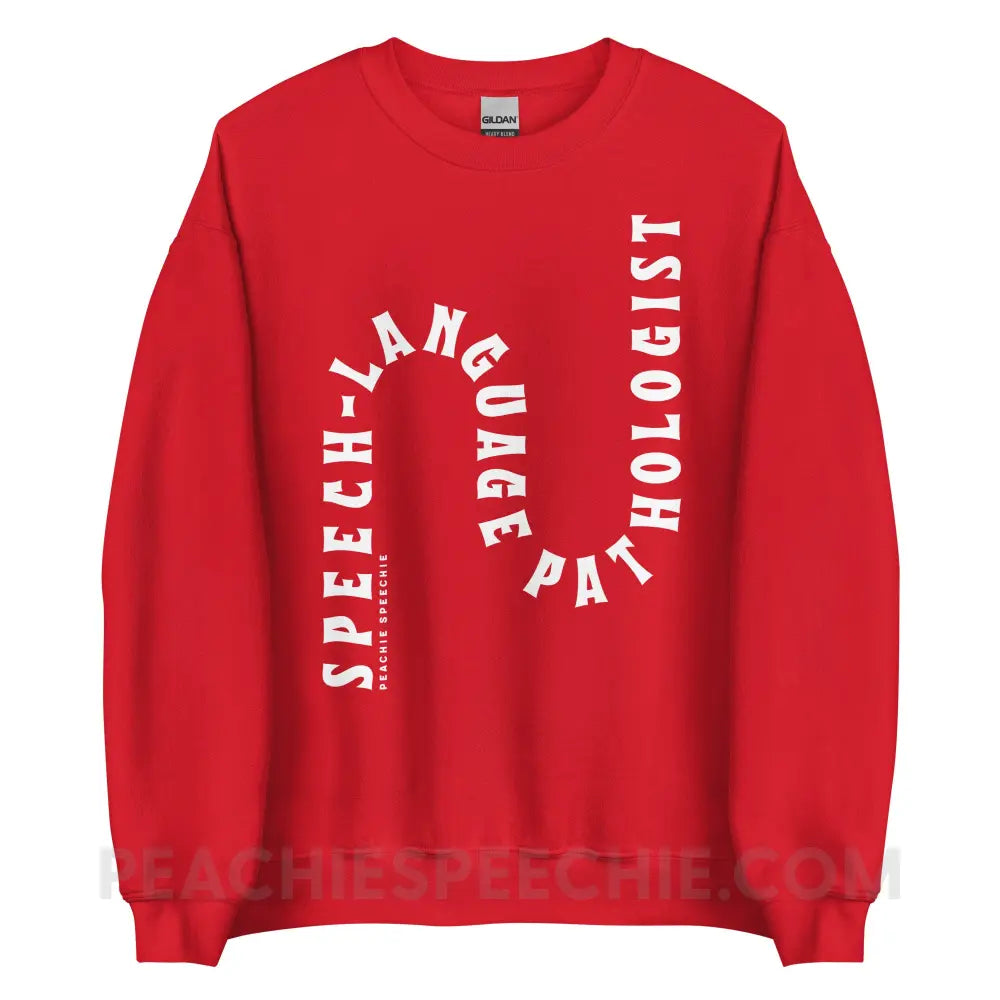 Speech-Language Pathologist Rollercoaster Classic Sweatshirt - Red / S - peachiespeechie.com