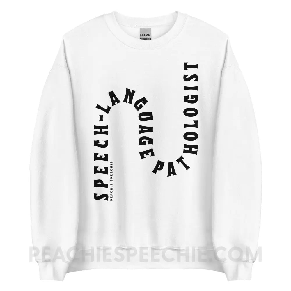Speech-Language Pathologist Rollercoaster Classic Sweatshirt - White / S - peachiespeechie.com