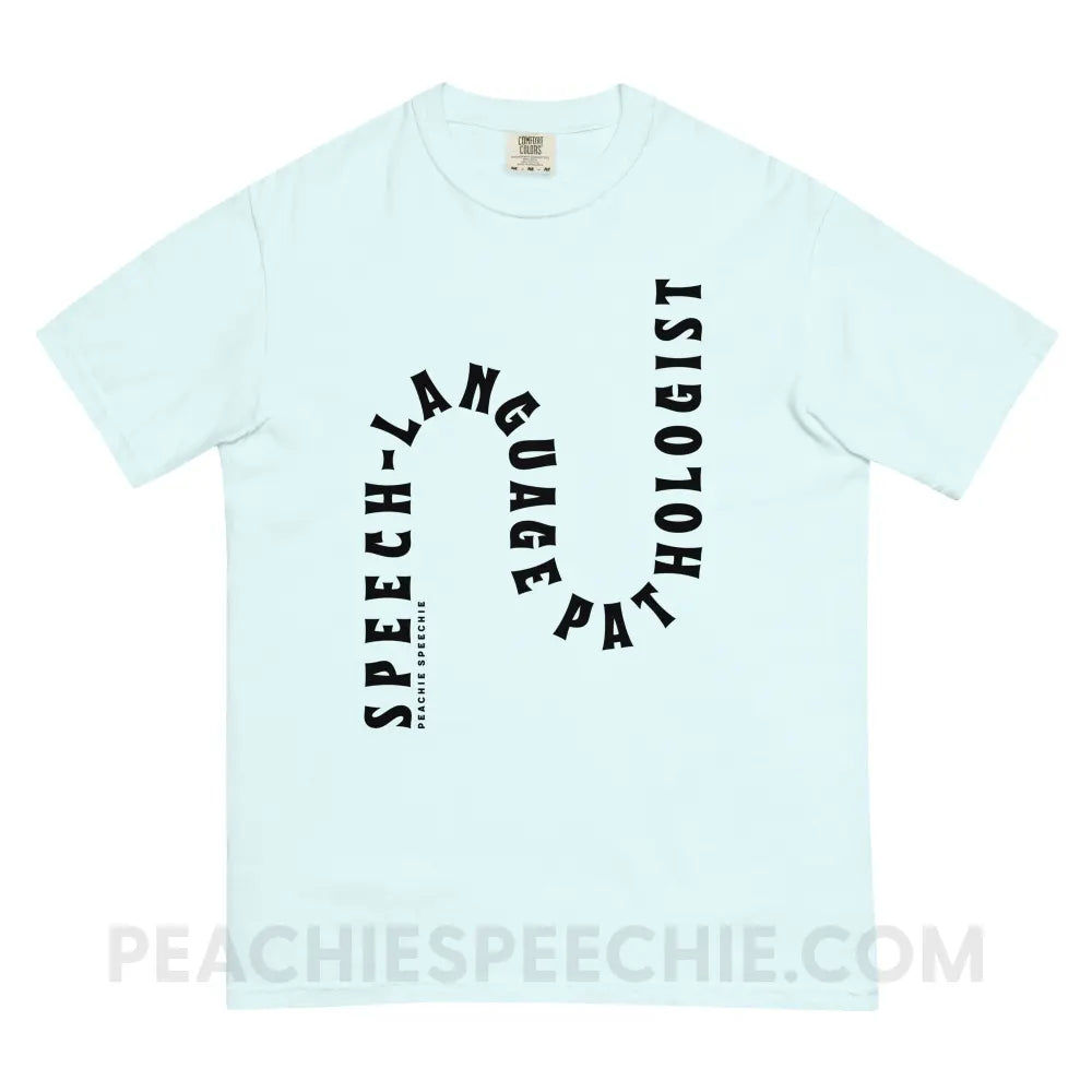 Speech-Language Pathologist Rollercoaster Comfort Colors Tee - Chambray / S - T-Shirt peachiespeechie.com