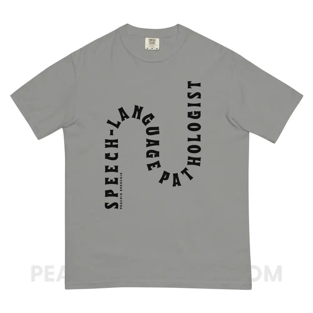 Speech-Language Pathologist Rollercoaster Comfort Colors Tee - Grey / S - T-Shirt peachiespeechie.com