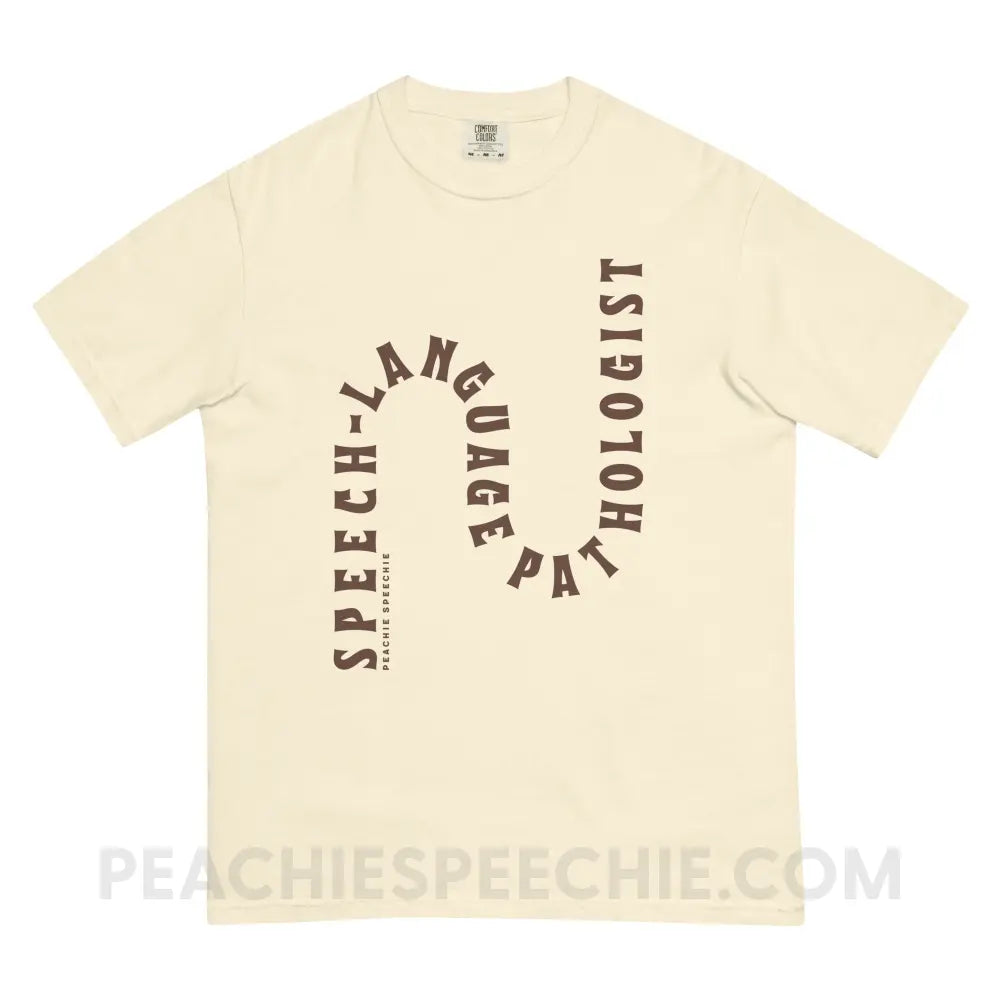 Speech-Language Pathologist Rollercoaster Comfort Colors Tee - Ivory / S - T-Shirt peachiespeechie.com